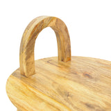 Masă laterală cu design natural Kallos, Lemn de Mango, 45x45x60 cm