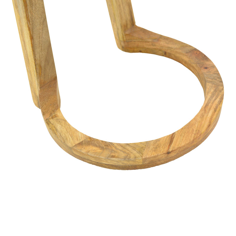 Masă laterală cu design natural Kallos, Lemn de Mango, 45x45x60 cm