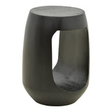 Masă laterală cu design practic Lenora, Stil Modern, Lemn de Mango Solid, Natural, 33x45 cm - BLACK