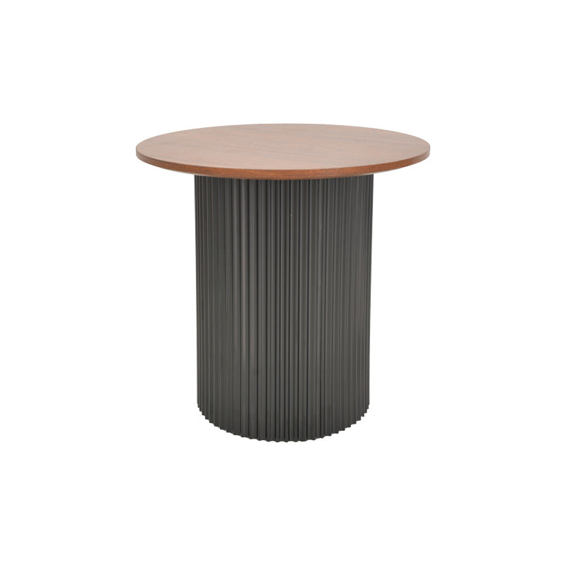 Masuta laterala Dovel, MDF si metal, D50x50 cm - Nuc-Negru