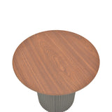 Masuta laterala Dovel, MDF si metal, D50x50 cm - Nuc-Negru