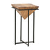 masuta de cafea Masa laterala Miles II cu picioare negre, lemn masiv de acacia, 29x29x54 cm