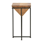 Masa laterala Miles II cu picioare negre, lemn masiv de acacia, 29x29x54 cm, imagine suplimentara