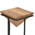 Masa laterala Miles II cu picioare negre, lemn masiv de acacia, 29x29x54 cm, detaliu produs