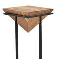 Masa laterala Miles II cu picioare negre, lemn masiv de acacia, 29x29x54 cm, perspectiva suplimentara