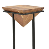 Masa laterala Miles II cu picioare negre, lemn masiv de acacia, 29x29x54 cm, perspectiva suplimentara