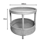 Masa laterala Moody, Rattan, Natur, 55x51 cm