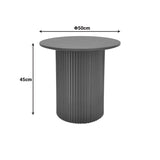 Masuta laterala Dovel, MDF si metal, D50x50 cm - Sonoma-Negru
