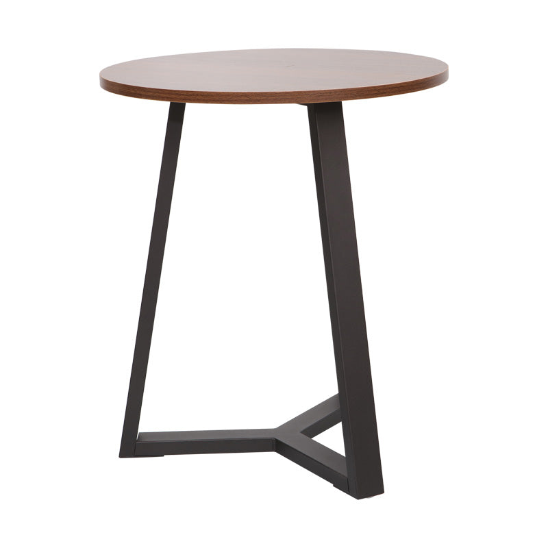 Masa laterala Trepolo cu functie multifunctionala, metal Negru și Lemn, Nuc, 45x52 cm
