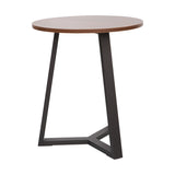 Masa laterala Trepolo cu functie multifunctionala, metal Negru și Lemn, Nuc, 45x52 cm