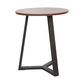masuta de cafea Masa laterala Trepolo cu functie multifunctionala, metal Negru și Lemn Nuc, 45x52 cm