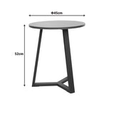 Masa laterala Trepolo cu functie multifunctionala, metal Negru și Lemn, Nuc, 45x52 cm