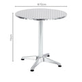 Masa Lazo crom aluminiu, D70x70 cm, perspectiva suplimentara
