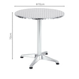 Masa Lazo crom aluminiu, D70x70 cm