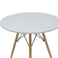 Masa living MDF, Alb, 80x80x73 cm, detaliu produs