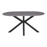 Masa Makrey ceramica marmura gri metal, negru, 160x90x75 cm, imagine suplimentara