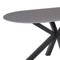Masa Makrey ceramica marmura gri metal, negru, 160x90x75 cm, perspectiva suplimentara
