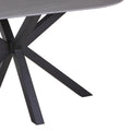 Masa Makrey ceramica marmura gri metal, negru, 160x90x75 cm, foto produs