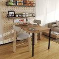 Masa metalica cu finisaj Natural-negru Faragio, metal, 120x75x75 cm, imagine suplimentara