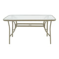 Masa metalica Ensure, Sampanie, Auriu, 140x80x70 cm, imagine suplimentara