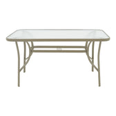 Masa metalica Ensure, Sampanie, Auriu, 140x80x70 cm, imagine suplimentara