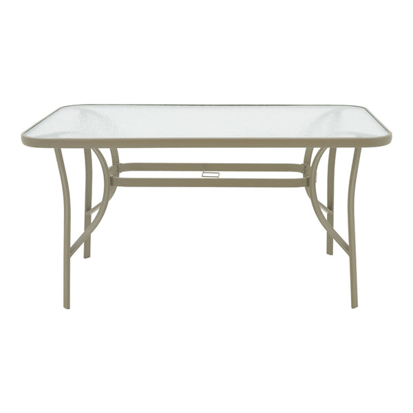 Masa metalica Ensure, Sampanie, Auriu, 140x80x70 cm