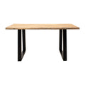 Masa Miles din lemn de acacia solid cu grosimea de 4-4cm, Natural, 160x90x76 cm, detaliu produs