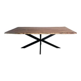 Masa Miles din lemn de salcam solid cu grosimea de 4-4 cm, Natural, 180x90x76 cm