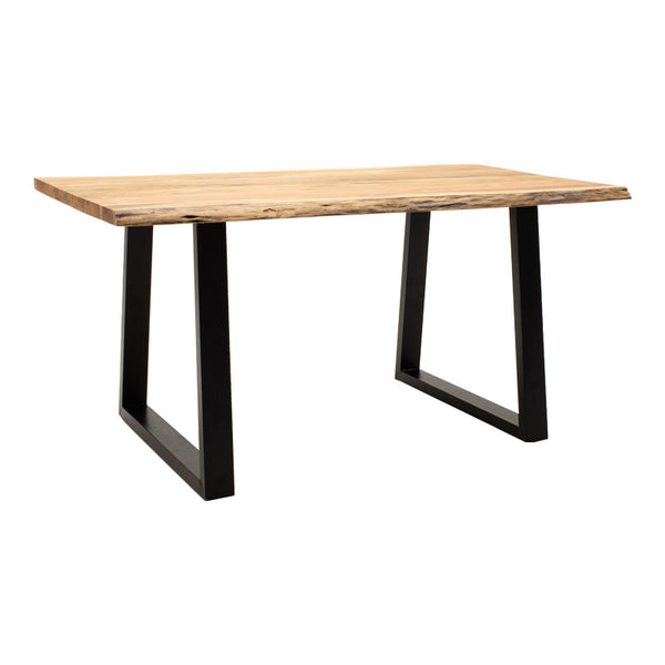 Masa Miles din lemn masiv de acacia 4-4cm, Natural, 180x90x76 cm