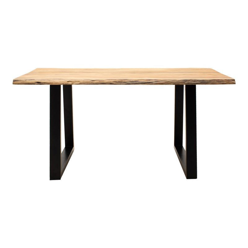 Masa Miles din lemn masiv de acacia 4-4cm, Natural, 180x90x76 cm