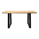 Masa Miles din lemn masiv de acacia 4-4cm, Natural, 180x90x76 cm