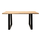Masa Miles din lemn masiv de acacia 4-4cm, Natural, 180x90x76 cm, detaliu produs