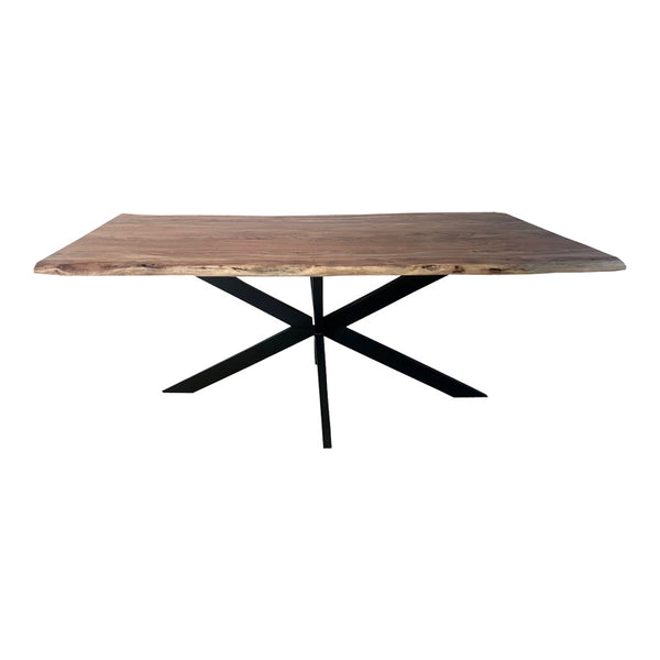 Masa Miles, lemn de acacia masiv ton, Natural, 200x100x76 cm