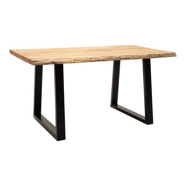 Masa Miles Slim Boho, Lemn de salcam, Grosime 3.7 cm, Natural, 200x96x76 cm