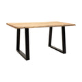 Masa Miles Slim din lemn de salcam solid cu aspect Natural, 160x90x76 cm