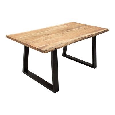 Masa Miles Slim din lemn de salcam solid cu aspect, Natural, 160x90x76 cm, perspectiva suplimentara