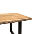 Masa Miles Slim din lemn de salcam solid cu aspect, Natural, 160x90x76 cm, foto produs