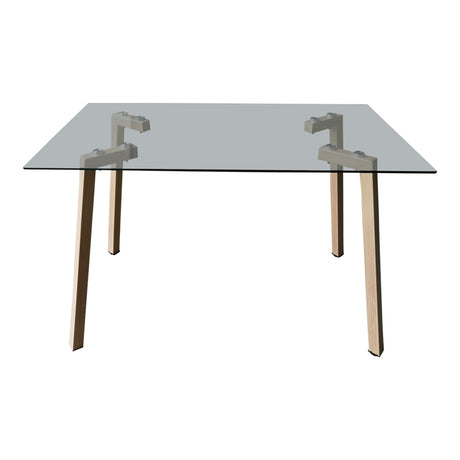 Masa moderna cu blat din sticla Titta, Natural, 120x70x75 cm