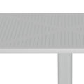 Masă modernă cu design perforat Groovy, Alb, Polipropilenă, 60x60x76 cm, imagine suplimentara