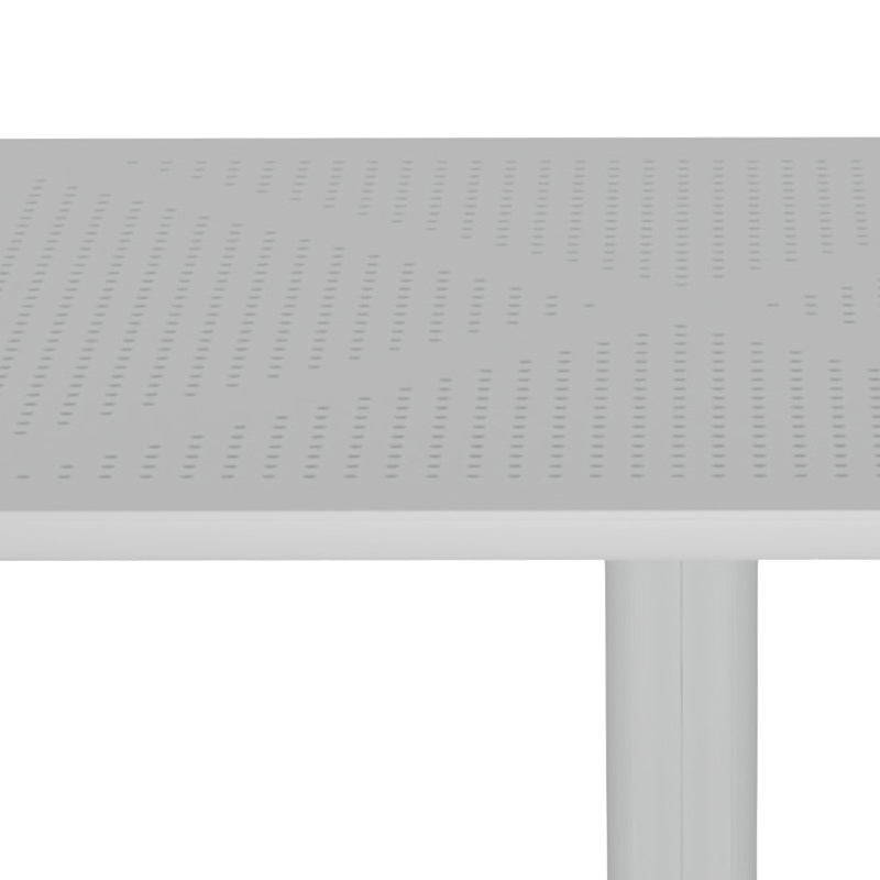 Masă modernă cu design perforat Groovy, Polipropilenă, Alb, 60x60x76 cm