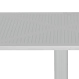 Masă modernă cu design perforat Groovy, Polipropilenă, Alb, 60x60x76 cm