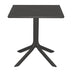 mobilier de gradina Masă modernă cu suprafață perforată Groovy, design elegant, polipropilenă, 60x60x76 cm