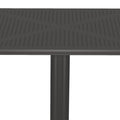 Masă modernă cu suprafață perforată Groovy, design elegant, polipropilenă, Antracit, 60x60x76 cm, imagine suplimentara