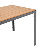 Masa Nares aluminiu alb-plywood Natural 140x80x73 cm, 80x140 cm - Antracit