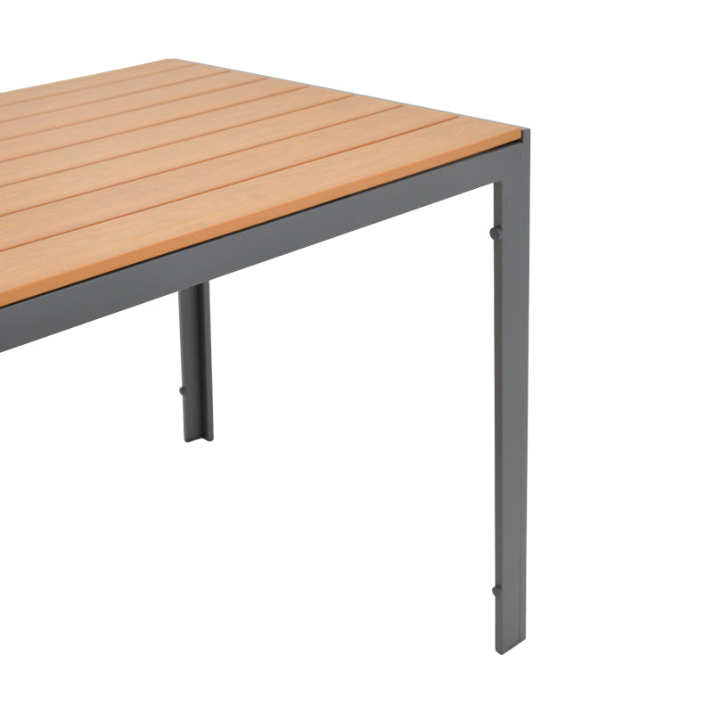Masa Nares aluminiu alb-plywood Natural 140x80x73 cm, 80x140 cm - Antracit