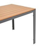Masa Nares aluminiu alb-plywood Natural 140x80x73 cm, 80x140 cm - Antracit