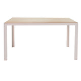 Masa Nares aluminiu alb-plywood Natural 140x80x73 cm, 80x140 cm - Natural
