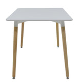 Masa Natali MDF, Negru - Alb, 120x80x76 cm - Alb