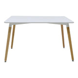Masa Natali MDF, Negru - Alb, 120x80x76 cm - Alb