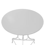 Masa Noah alb Stejar metalica, D58x72 cm - Alb